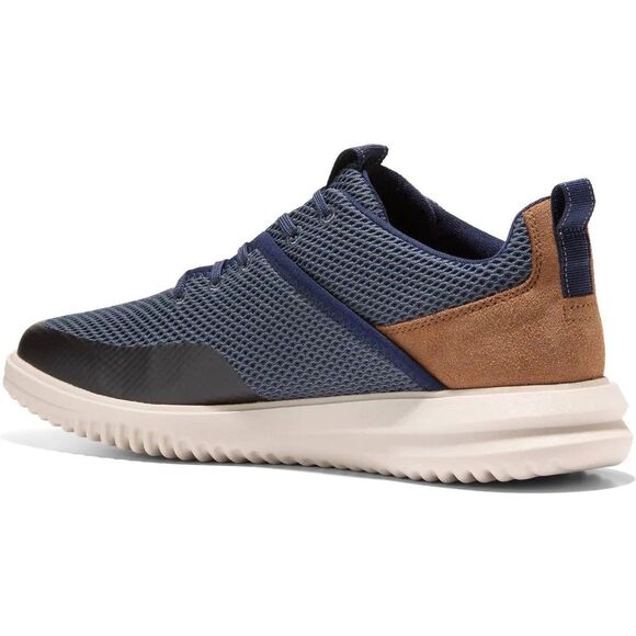 Cole Haan Men Grand+ Hybrid Shoes Navy Brown Leather Lace Up Sneakers Size 8 main image 5